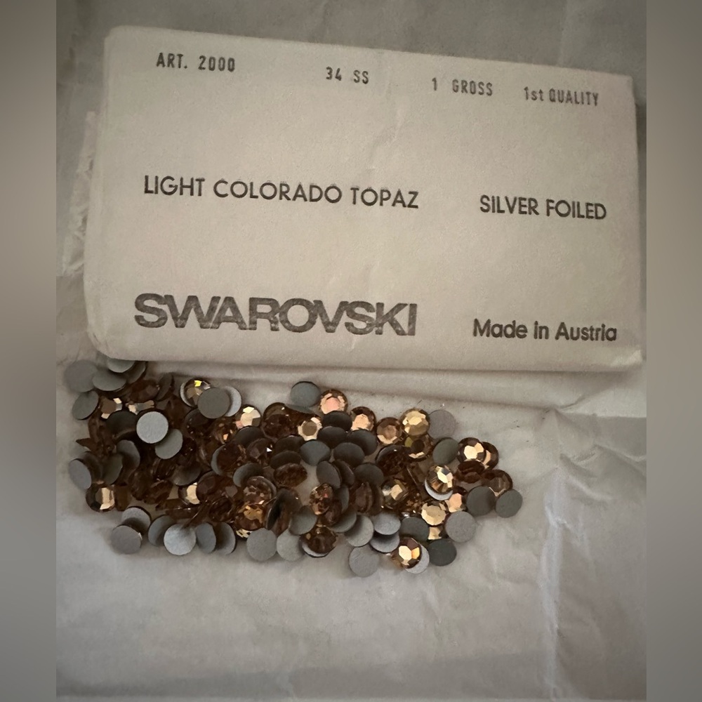 Light Colorado Topaz Swarovski Rhinestones